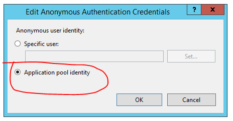 Passer à L'identité du Pool D'applications