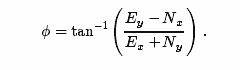 equation defining the azimuth angle