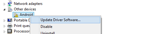 Update Driver Software ...