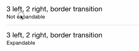 Border transition