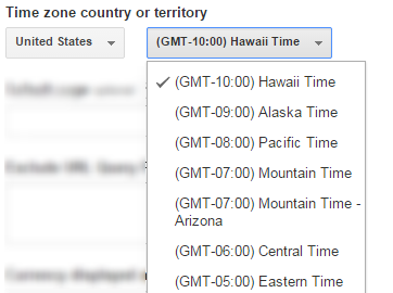 Google Analytics Timezone Settings