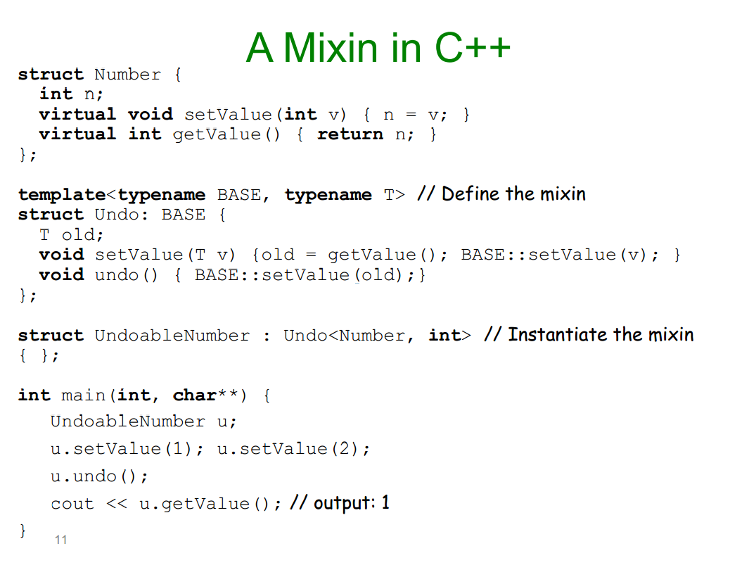 A C++ Mixin Example