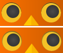 Owl eyes before and after