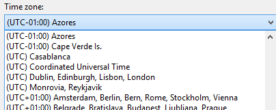 Time Zone List