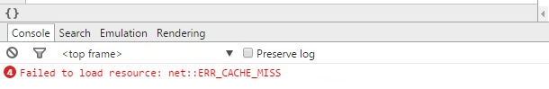 Failed to load resource: net::ERR_CACHE_MISS