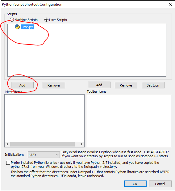 Dans le bloc-notes++, Comment puis-je insérer la Date et L'heure actuelles?