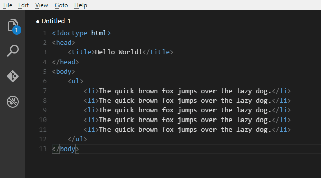 Arbitrarily placed multiline cursors in Visual Studio Code