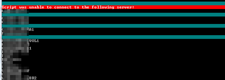 List of server script was unable to connect
