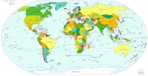 Geopolitical map of the World