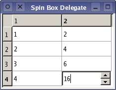 Spin Box Delegate