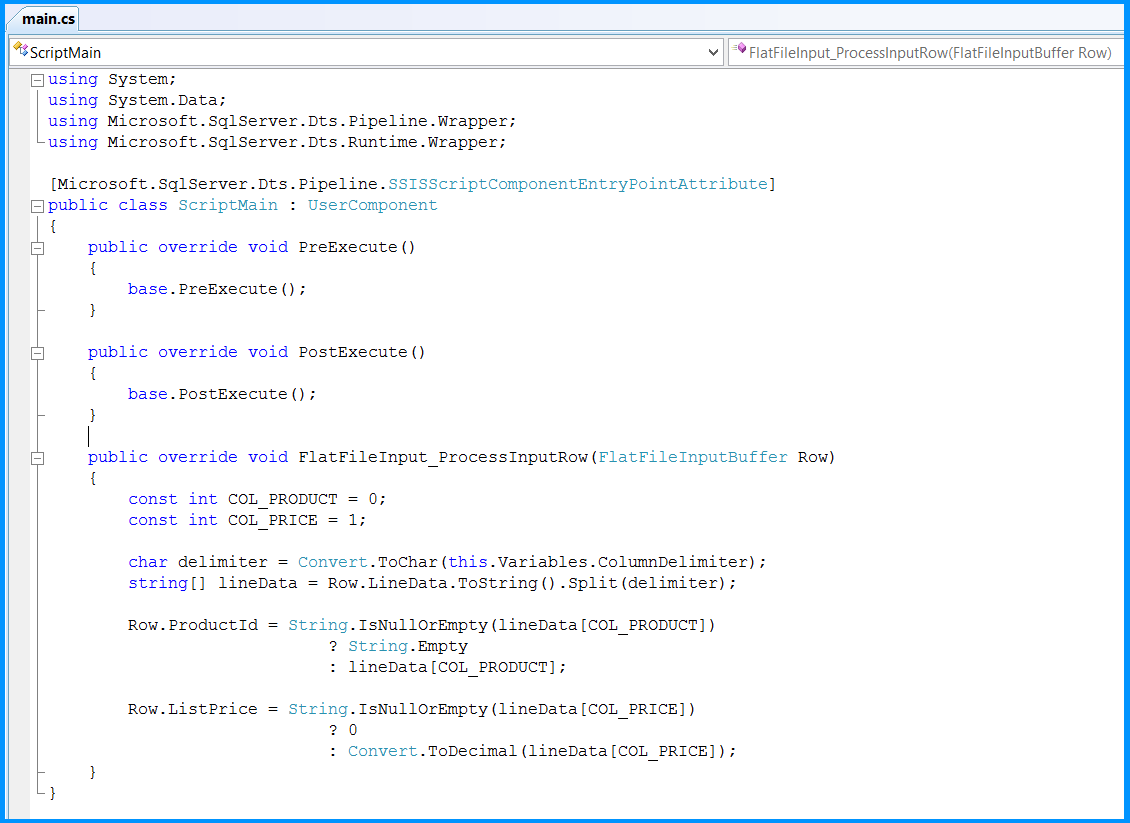 Script Component Code - C#