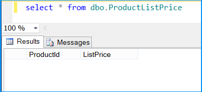 Rows in table before package execution