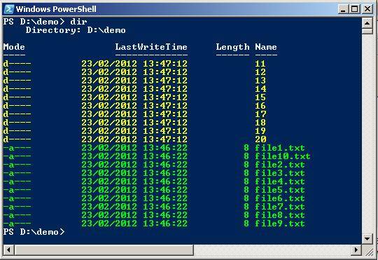 Example Directory Listing